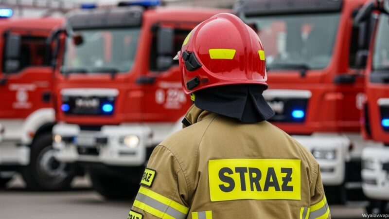 Strażacy z Beska w akcji: symulacja pożaru hali produkcyjnej z ewakuacją poszkodowanego