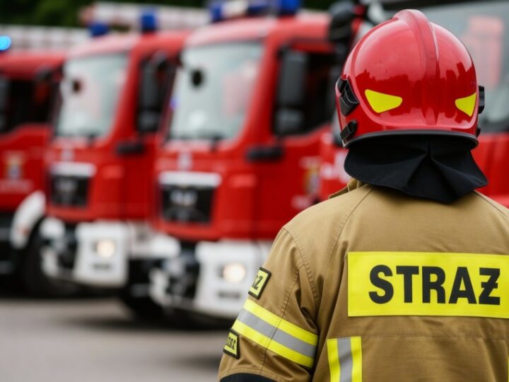 Strażacy z Beska w akcji: symulacja pożaru hali produkcyjnej z ewakuacją poszkodowanego