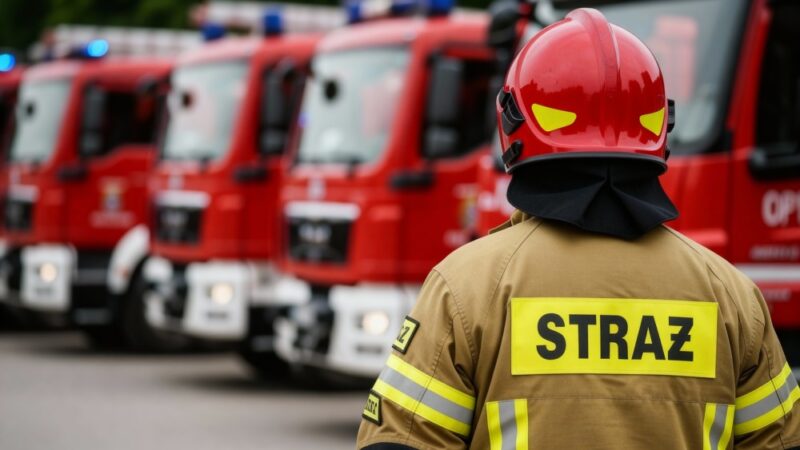 Strażacy z Beska w akcji: symulacja pożaru hali produkcyjnej z ewakuacją poszkodowanego