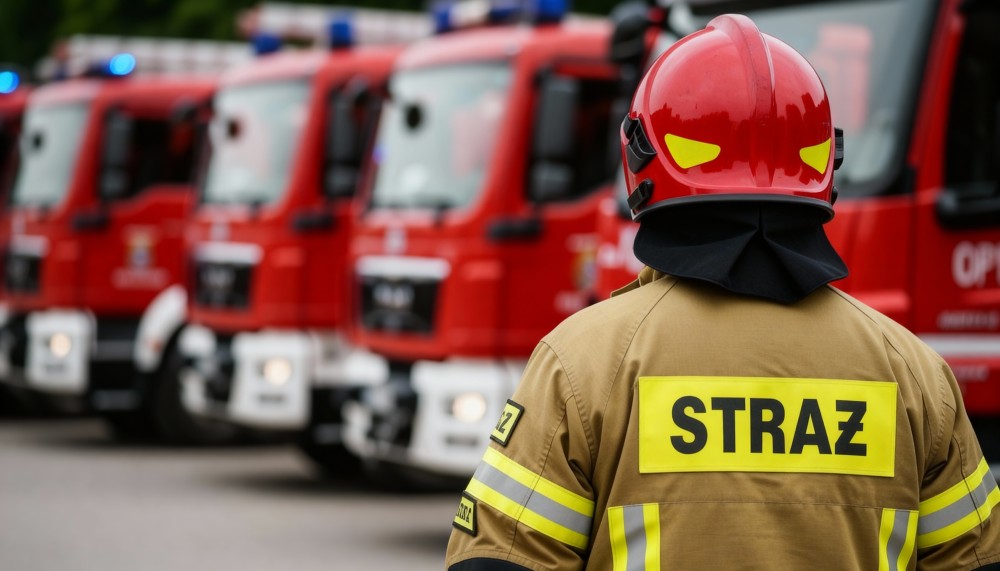 Strażacy z Beska w akcji: symulacja pożaru hali produkcyjnej z ewakuacją poszkodowanego