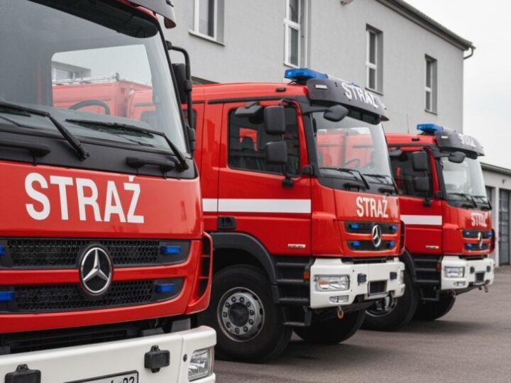 Szczawne w ogniu: Strażacy walczą z pożarem balotów siana