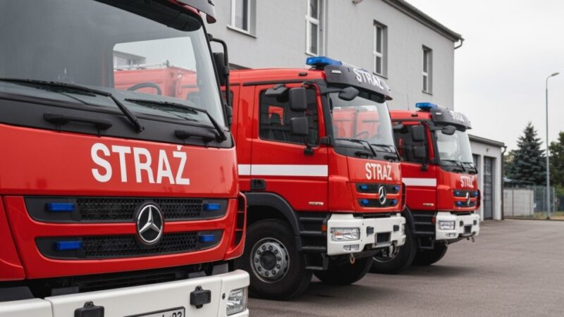 Szczawne w ogniu: Strażacy walczą z pożarem balotów siana