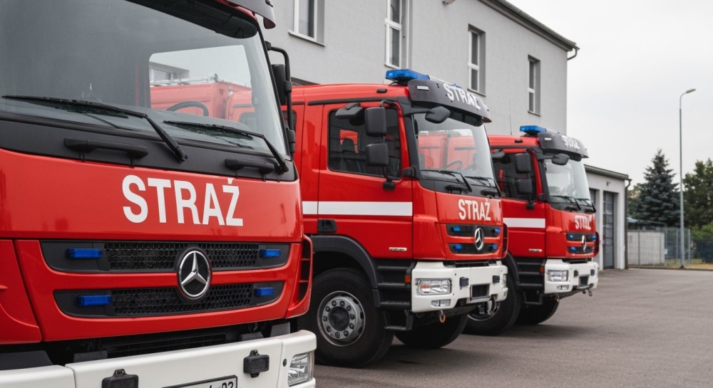 Szczawne w ogniu: Strażacy walczą z pożarem balotów siana